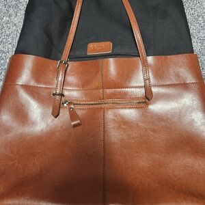 Kattee Brown Genuine Leather Shoulder Bag